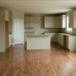 Professional post-renovation kitchen cleaning in Metro Vancouver with spotless countertops, cabinets, floors, and appliances after a residential remodeling project.